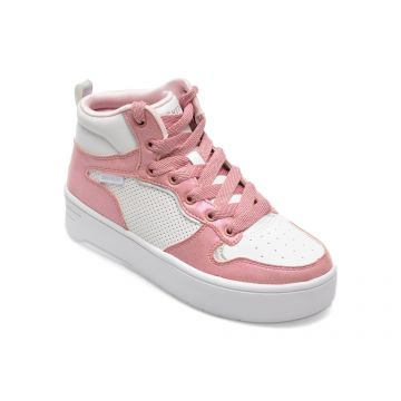 Ghete SKECHERS roz, COURT, din piele ecologica