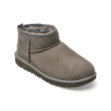 Ghete UGG gri, 113075K, din piele intoarsa