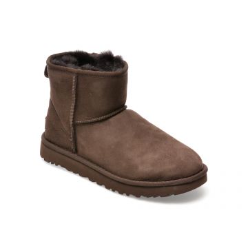 Ghete UGG maro, 1016222, din piele intoarsa