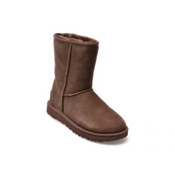 Ghete UGG maro, 1016223, din piele intoarsa