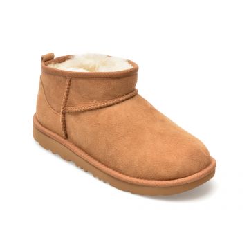 Ghete UGG maro, 113075K, din piele intoarsa