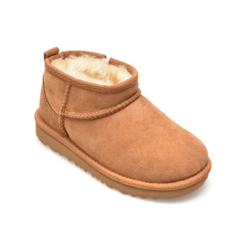 Ghete UGG maro, 113075T, din piele intoarsa
