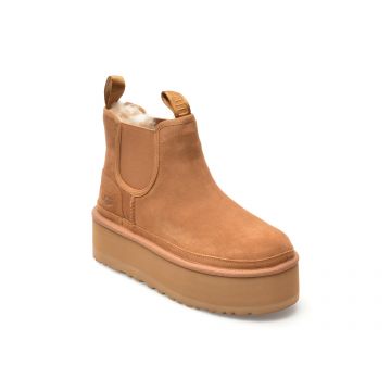 Ghete UGG maro, 1134526, din piele intoarsa
