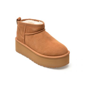 Ghete UGG maro, 1135092, din piele intoarsa