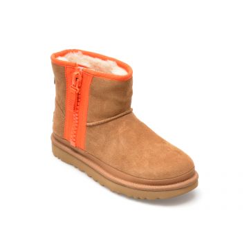 Ghete UGG maro, 1144034, din piele intoarsa