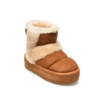 Ghete UGG maro, 1144046, din piele intoarsa