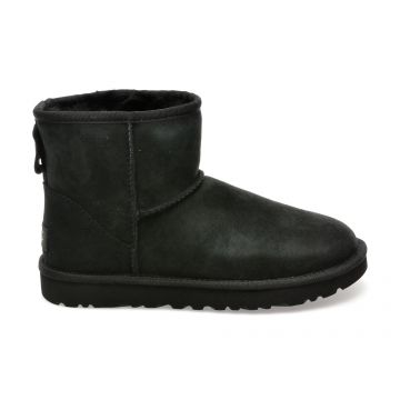 Ghete UGG negre, 1016222, din piele intoarsa
