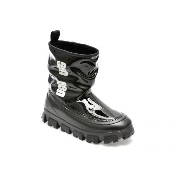 Ghete UGG negre, 1144059, din piele ecologica
