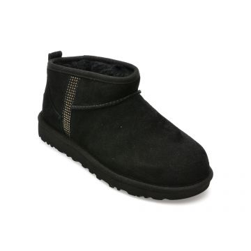 Ghete UGG negre, 1153777, din piele intoarsa