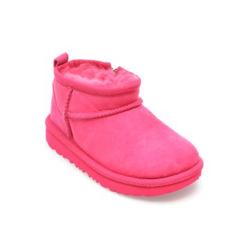 Ghete UGG roz, 113075T, din piele intoarsa