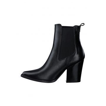 Botine Chelsea din piele cu varf ascutit