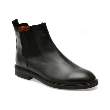 Ghete AXXELLL negre, AYK005, din piele naturala