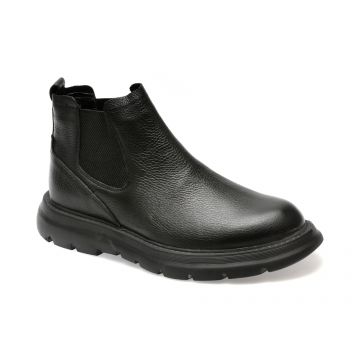 Ghete AXXELLL negre, AYK013, din piele naturala