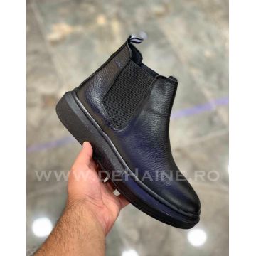 Ghete barbati piele naturala negre B3398 A31-2