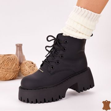 Ghete Cu Toc Dama Negre Cu Fermoar Duza