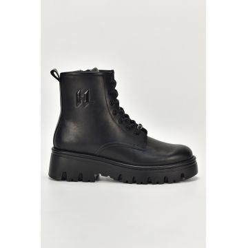 Ghete de piele cu fermoar