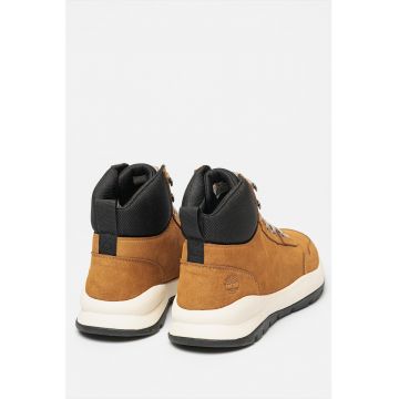 Ghete de piele nabuc cu insertii textile Boroughs