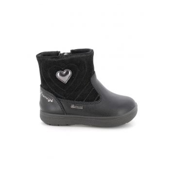 Ghete din piele cu garnituri din piele intoarsa