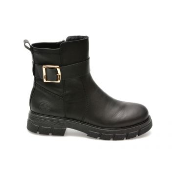 Ghete RIEKER negre, Z9174, din piele ecologica