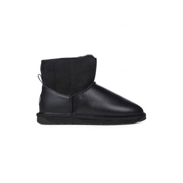 Ghete slip-on de piele si piele intoarsa