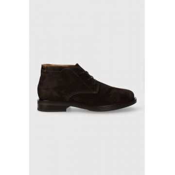 Gant botine de piele întoarsă St Fairkon culoarea maro, 27643433.G46