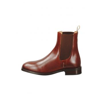 Ghete Chelsea de piele cu logo