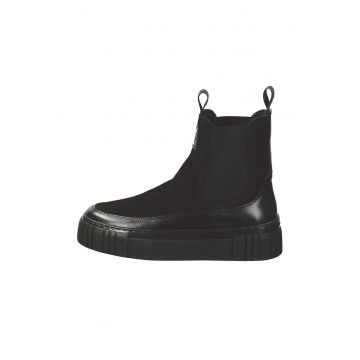 Ghete Chelsea de piele intoarsa si piele