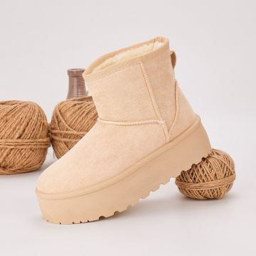 Ghete Damă Bej Tip UGG Ardella