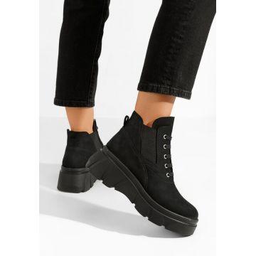 Ghete dama piele Melba V2 negre