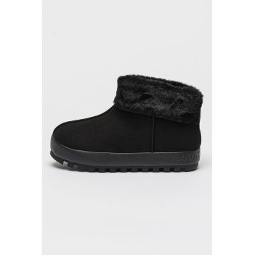 Ghete de iarna slip-on cu blana sintetica