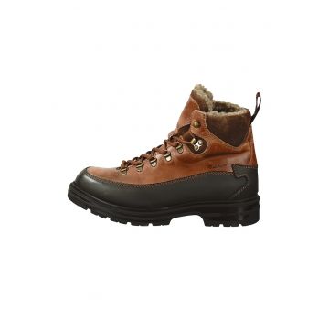 Ghete de piele cu insertii de piele intoarsa