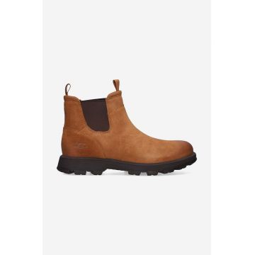 UGG botine din piele întoarsă Hillmont Chelsea barbati, culoarea maro 1134831.CTSD-CTSD