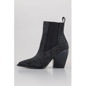 Botine cowboy cu aspect stralucitor Ria