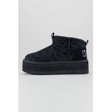 Ghete slip-on flatform cu monograma