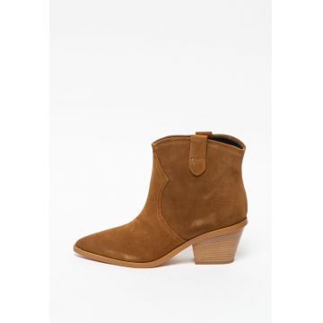Botine cowboy cu aspect de piele intoarsa Buenos Aires