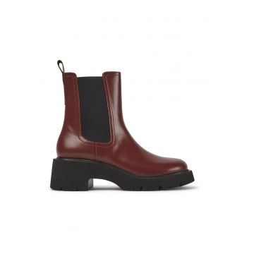 Ghete Chelsea de piele cu segmente din material textil Milah 911