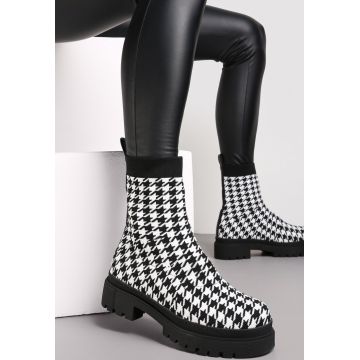 Botine Negru cu alb