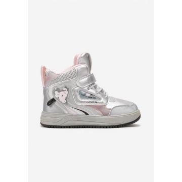 Pantofi sport Argintiu cu roz