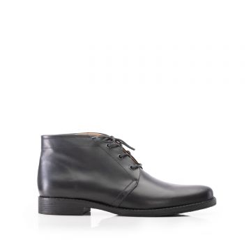 Ghete bărbați din piele naturală, Leofex - 814 Negru Box
