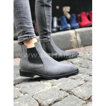 Ghete barbati piele naturala gri B3165 A7-4