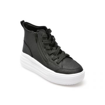 Ghete casual SKECHERS negre, HYPERLIFT, din material textil