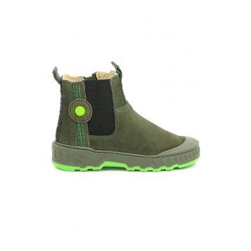 Ghete Chelsea de piele intoarsa cu fermoar
