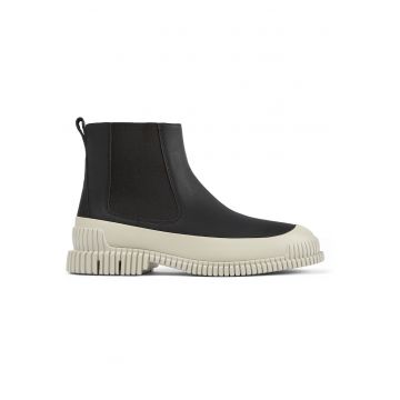 Ghete Chelsea din piele cu segmente textile Pix 1207