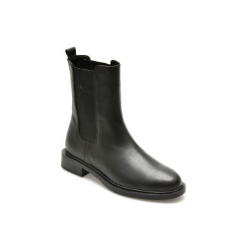 Ghete QUSHELI negre, 36220, din piele naturala