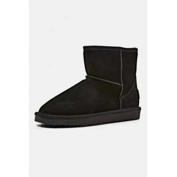 Ghete slip-on de piele intoarsa cu blana sintetica
