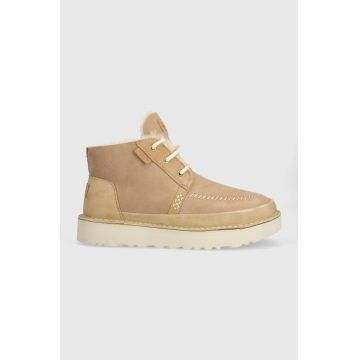 UGG pantofi de piele intoarsa Neumel Crafted Regenerate culoarea bej, 1153850