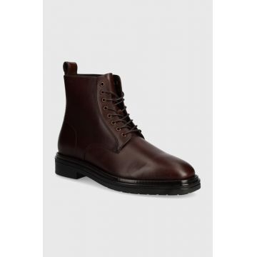 Gant ghete de piele Boggar barbati, culoarea maro, 27641330.G46