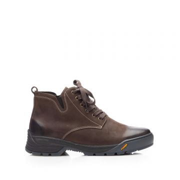 Ghete bărbați din piele naturală Leofex - 729-1 Maro nabuc