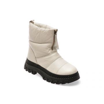 Ghete casual MOLLY BESSA albe, 4284005, din piele naturala