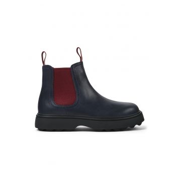 Ghete Chelsea din piele Norte 373 - Rosu inchis/Bleumarin